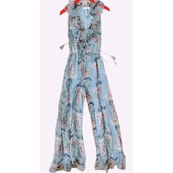 Zimmermann Pants Jumpsuits Zimmermann Winsome Ruffle Silk